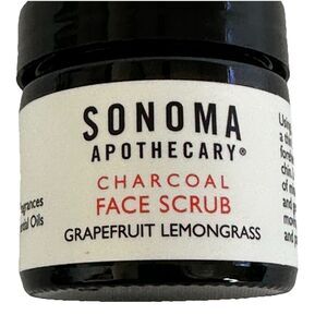 Sonoma Apothecary Charcoal Face Scrub 1oz. Grapefruit Lemongrass Paraben-Free